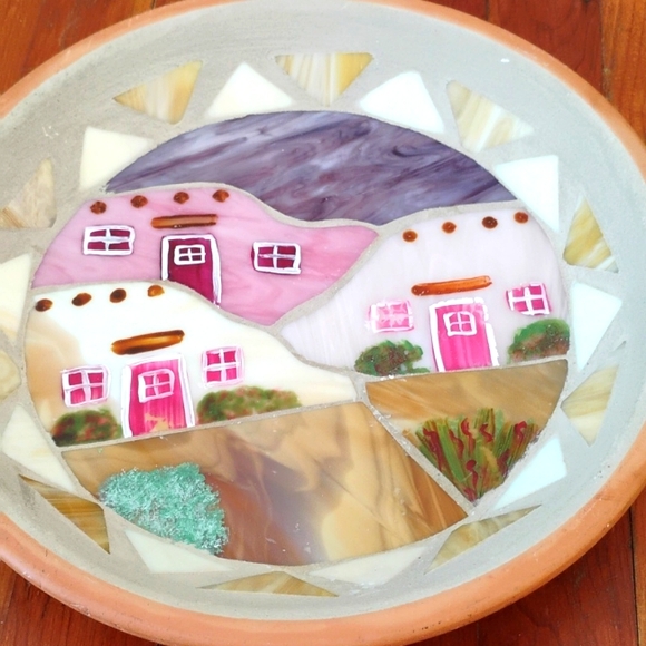 π Wooden Farmhouse Rustic Rooster Decorative Bowl Americana Style 11.75" - Picture 7 of 16